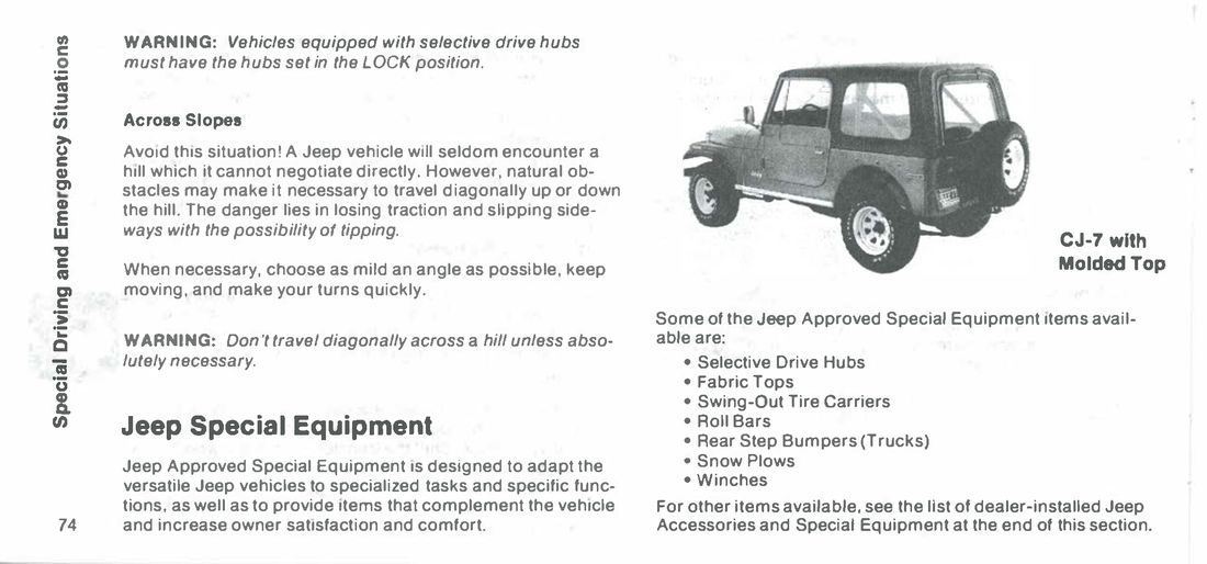 Tales from the 1977 Jeep Manual - Scott Bradford: Off on a Tangent