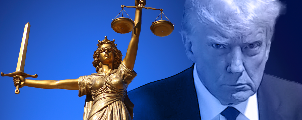 Lady Justice and Trump's Mugshot